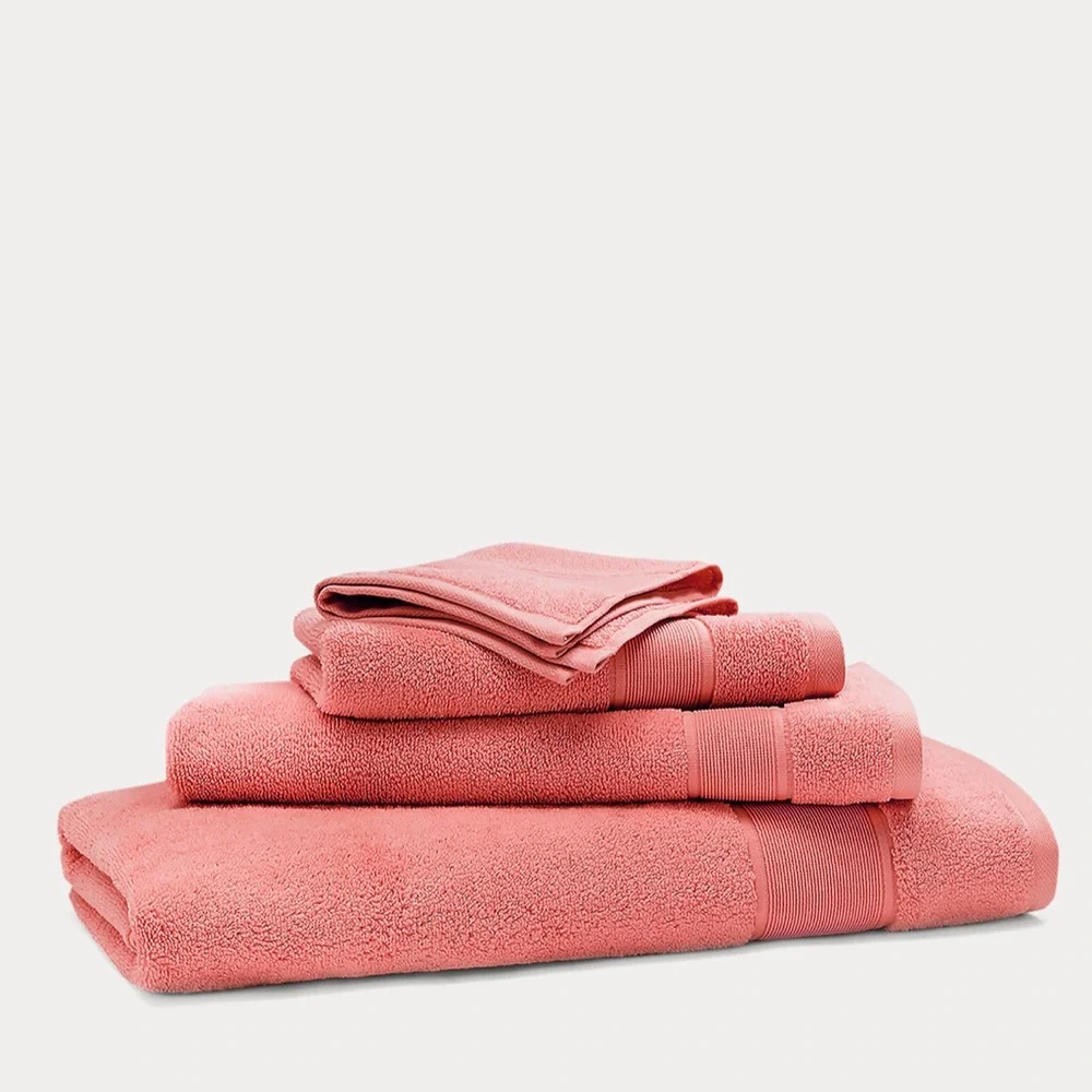 Ralph Lauren Home Sanders Rose Red Bath Towel Set NWT